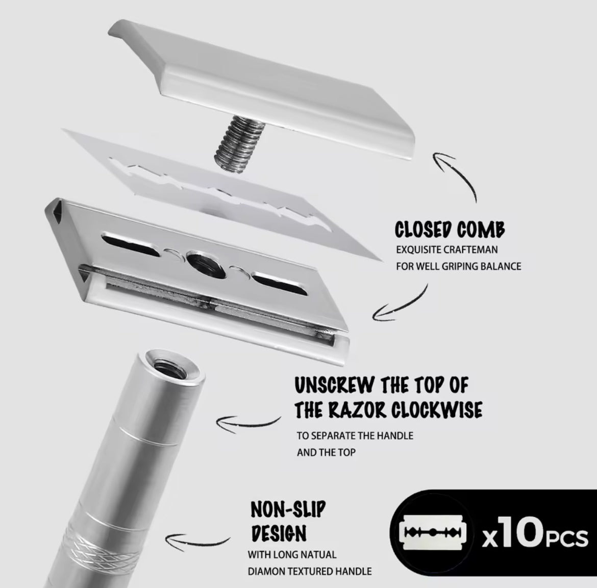 stainless steel classic razor